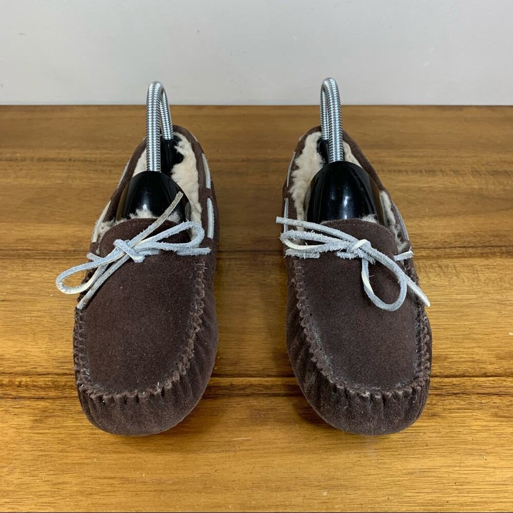 UGG Dakota Brown Suede Shearling Lined Moccasin Size 6